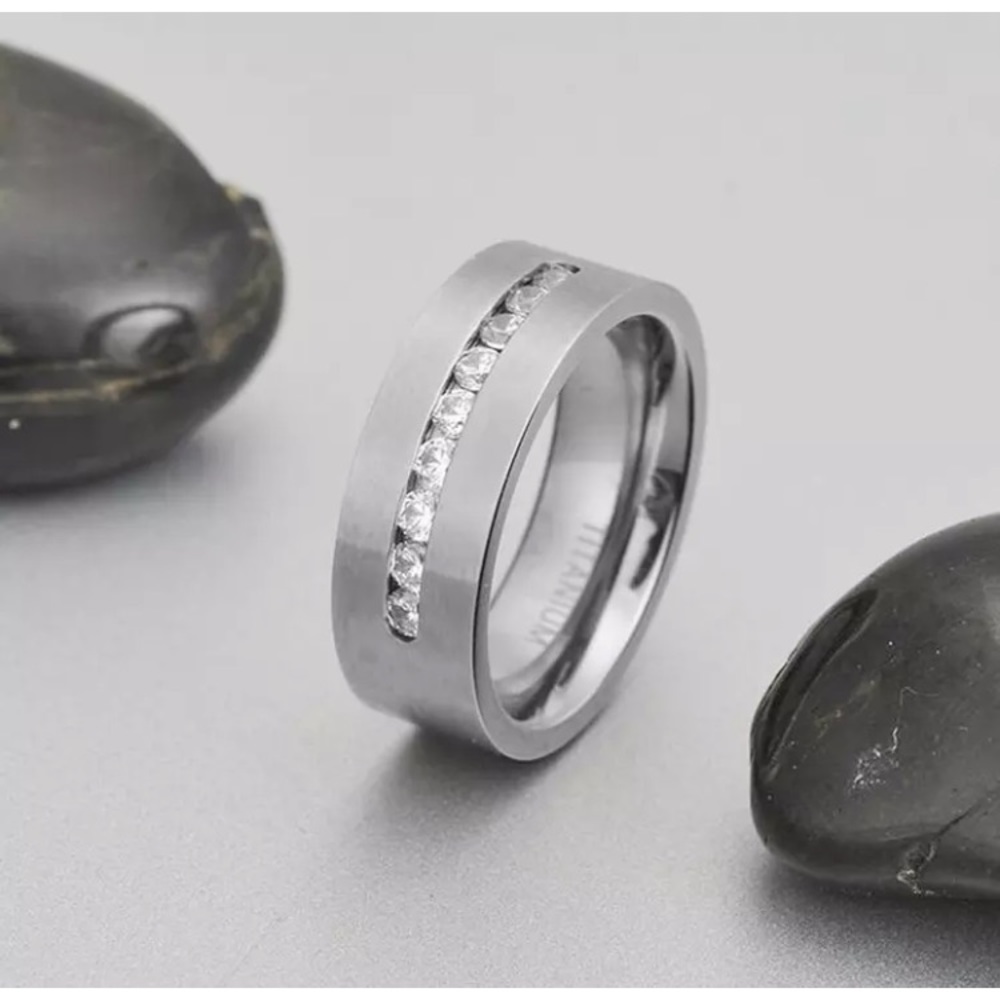 316L 8MM Titanium Band Ring - Picture 3 of 5